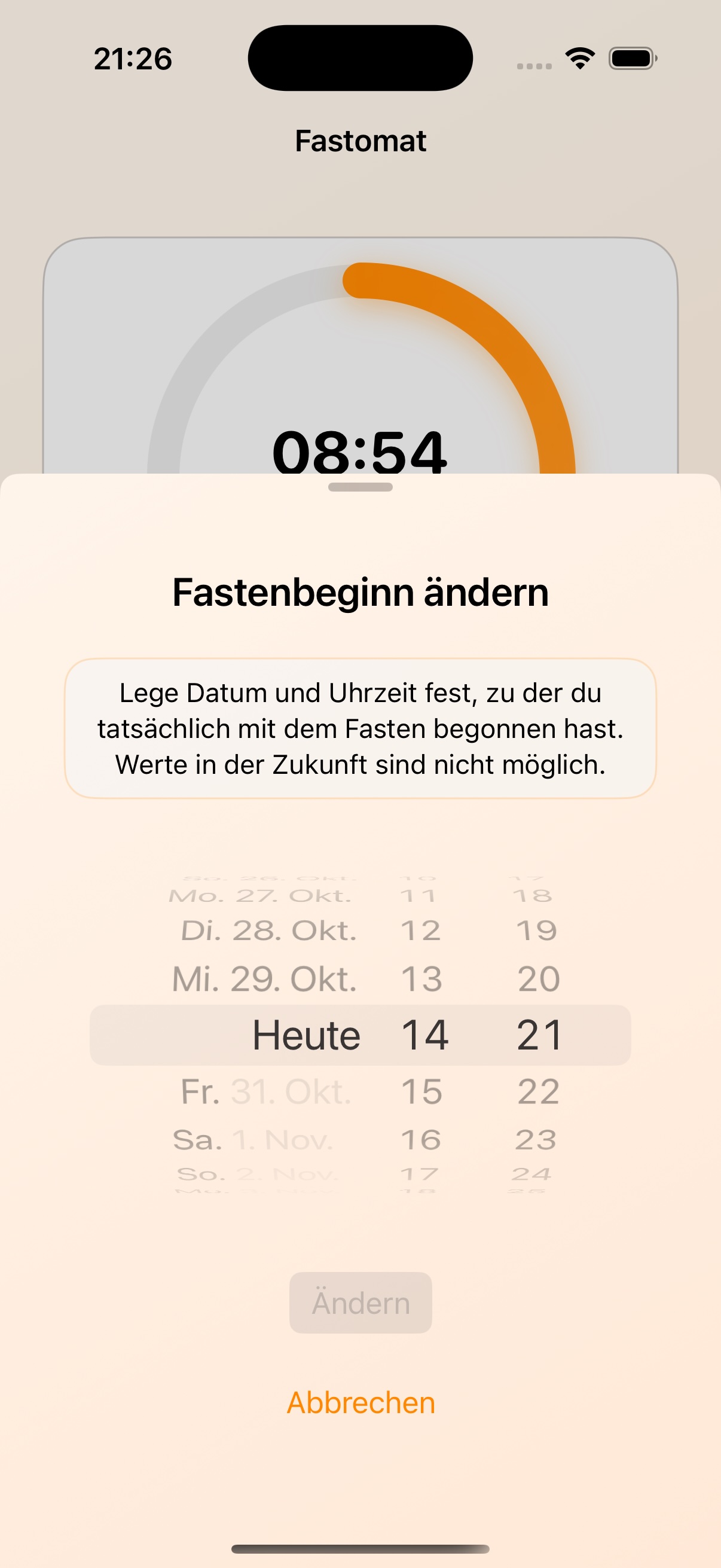 Fastomat App – Start/Stopp Steuerung